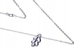 Lovrin Ezüst nyaklánc 925 levél cirkónia 2, 64g medállal, divatos női minta (Lovrin 51469)