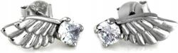Lovrin Női ezüst fülbevaló 925 kis szárnyak cirkónia kövekkel, stekkeres