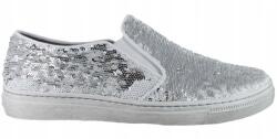 Gabor Női mokaszin Gabor bőr fehér ezüst választható belebújós 38 (6434041)