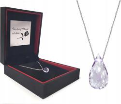 Lovrin 925-ös ezüst nyaklánc ametiszt lila kővel, csepp alakú medállal ajándéknak is kiváló (Lovrin)