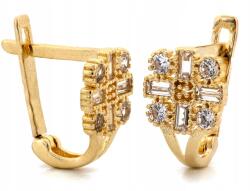 Lovrin Angol arany fülbevaló 585 finom cirkónia kövekkel, tökéletes ajándékba 14k