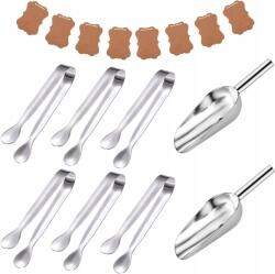 Csipesz Készlet 6 Darab és Lapát Készlet 2 Darab Élelmiszerhez Rozsdamentes Acél (B0CZQTLCPZ)