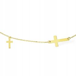 Lovrin Női arany nyaklánc 585-ös finomságú, divatos celeblánc két kereszttel (60832158)