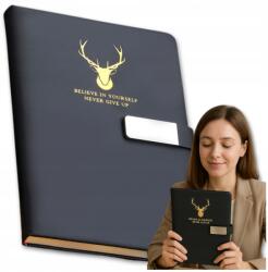 Notesz Tervező Jegyzettömb A5 Füzet Napló Ajándékba 120 Lapos Bőr (Notes planer organizer segregator A5 zapinany)