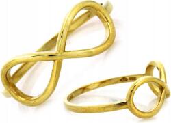 Lovrin Arany gyűrű 375 végtelen jel medál 15-ös méret ajándék