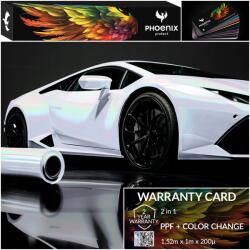  Színes Ppf Fólia Phoenix Protect - Autó Színváltoztató Holografikus Fehér (Folia PPF Holographic White 152cmx100cm)