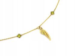 Lovrin Celeb nyaklánc 585-ös aranyból, olívazöld cirkóniákkal, 1, 74g ajándékba (60979031)