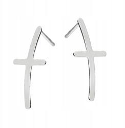 Lovrin Ezüst fülbevaló 925 látványos hajlított keresztekkel, stekkeres, divatos ajándék