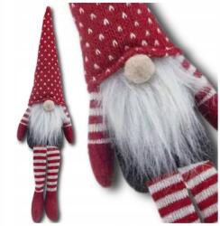 Ünnepi ülő manó Mikulás 36 cm-es piros törpe gnóm ajándékba (Świąteczny skrzat figurka Mikołaj 36 cm)