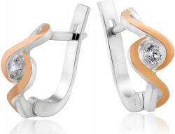 Lovrin Ezüst női fülbevaló 925 Elegáns Aranyozott lemezzel, kétszínű, 3, 35g (60826706)
