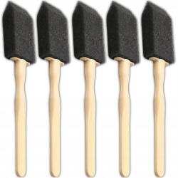 5 db-os lapos szivacsos detailing ecset készlet autó tisztításához (Komplet pędzelków do czyszczenia samochodu)