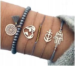  Női karkötő szett szív 5 horgony Fatima (3067379725955)