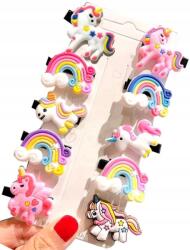EdiBazzar Kislány Hajcsatok Szett: Pony Póni, Egyszarvú, Szivárvány 10 darabos (Spinka Zestaw Spinek Kucyk Jednorożec Pony)