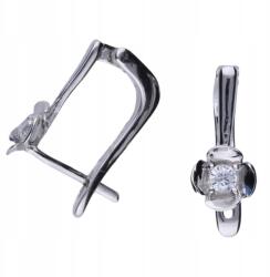 Lovrin Ezüst 925 virágos fülbevaló cirkóniával, angol kapcsos, ajándék (Lovrin107769)