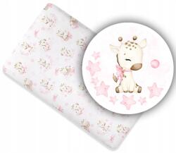 Ankras Pamut Lepedő Pótágyhoz 90x50 Mintás! (PRZEŚCIERADŁO BAW. 90/50 ŻYRAFKI RÓŻOWE)