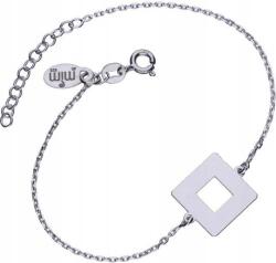 Lovrin Ezüst 925 karkötő 2, 03g-os négyszögletes dísszel, divatos charmokkal, nőknek (Lovrin 53931)