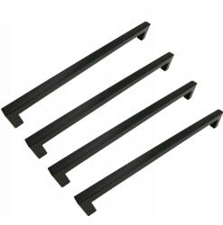 B&B 4 db Klasszikus bútorfogantyú 224 mm fekete Fém fogantyú szekrényhez (Z4 U102 L224 CZ)