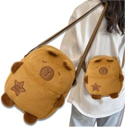 EdiBazzar Női Plüss Táska Barna Vízidisznó Postás Táska Vállra Akasztható Ifjúsági (Torebka Damska Pluszowa Mała)