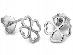 Lovrin Női fülbevaló, 925-ös ezüst, négylevelű lóhere, stekkeres, 1g súlyú, ajándéknak