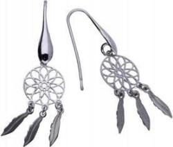Lovrin 925-ös ezüst függő fülbevaló álomfogó mintával, 2, 50g, női, ezüst, látványos (Lovrin 48064)