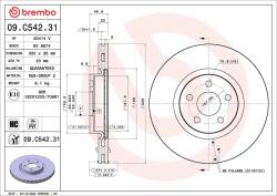 BREMBO Disc frana BREMBO PRIME LINE - UV Coated 09. C542.31 (09.C542.31)