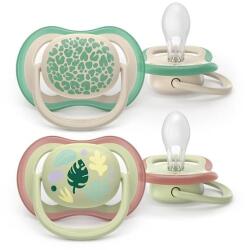 Philips Set 2 suzete Philips Avent Ultra Air SCF087/17 care lasa pielea bebelusului sa respire, ortodontice, fara BPA, 6-18 luni, colorat (SCF087/17)