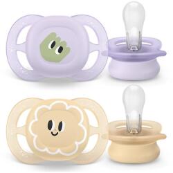 Philips Set 2 suzete Philips Avent Ultra Start SCF075/13, ortodontice, fara BPA, 0-2 luni (SCF075/13)