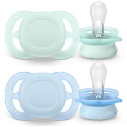 Philips Set 2 suzete Philips Avent Ultra Start SCF075/12, ortodontice, fara BPA, 0-2 luni (SCF075/12)