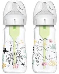 Dr. Brown's Dr. Brown's Infant Biberon Anti-colici Ocean Options+ Gât larg 270 ml 2 buc (WB92028) (IP4435)