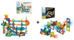Mamido Nagy készlet Mágneses építőkészlet labdapálya 96 részes + Mágneses világító építőkészlet labdapálya 49 részes (S-SET023) - jatekokminiszteriuma