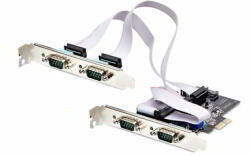 StarTech - 4 portos soros PCIe kártya - PS74ADF-SERIAL-CARD (PS74ADF-SERIAL-CARD)
