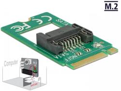 Delock M. 2 aljzat B nyílással csatlakozódugó - 7 tűs SATA - formatényező (2242) adapter (62876)