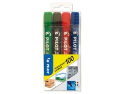 Pilot 4 db színes marker készlet Permanent Pilot 100 kör alakú hegy (PSCA-100-SET4)