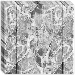 HOZRO 10 db-os HOZRO öntapadós 3D tapéta készlet, fa panel utánzat modell, 4, 9 négyzetméter területet fed le, modern dizájn, nagyon könnyen felszerelhető, Szürke fa panelek (TAPET70-10BUC)