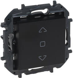 Legrand Niloé Step fekete R105 redőny kapcsoló (3 állású) 6A 863544B Legrand (863544B) - lumenet