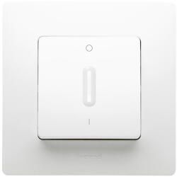 Legrand 664518 Niloé kétpólusú kapcsoló fényjelzős, körömmel, fehér (664518)