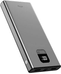 Allity 10000 mAh powerbank, 2x USB-A, USB-C, szürke (APB-100_10000_PD) (APB-100_10000_PD)