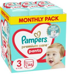 Pampers Бебешки пелени гащи Pampers Premium Care - Monthly pack, size 3, 144 броя (1100016353) - ozone