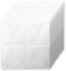 Tapetoo Home Decor 20x 3D Tapetoo Home Decor® mennyezeti csempe készlet, virágmintás, nedvességálló, 3 mm vastag, öntapadós, 70 x 70 cm, 9, 8 nm (set-20xplaci-tavan-3D-Cod-83-f)