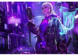  Poszter Scifi Cyberpunk Neon Art, 61x90cm, poszter2132, Többszínű (poster2132)