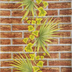 DEGRETS Tapéta DEGRETS 265-03 Mosható, Nedvességálló, Tégla pálmával barna, Méret: 0.53m x 10.05m = 5.3 m2 (265-03)