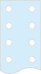 Schneider Electric PrismaSeT - LVS04518 -Lyukasztott függőleges lapos sín, 80x5mm (LVS04518)