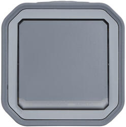 Legrand 069726L Plexo 55 kétpólusú kapcsoló ellenőrzőfénnyel 10A, szürke (069726L)