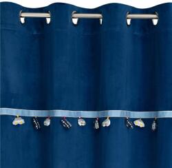 Eurofirany Car gyermek függöny autó díszekkel Gránátkék 140x250 cm (HS418358)