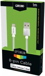 Grixx USB Lightning Töltő/adat Fehér 1m GROIPCA8PINFW01 (GROIPCA8PINFW01)