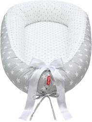 Scamp babafészek - uni szürke/fehér vegyes min