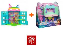 Gabby’s Dollhouse Kedvezményes készlet: Gabby’s Dollhouse varázslatos nagy ház ünnep + nagy ház fürdőszoba (AS_6070742_6072921_BATHROOM)