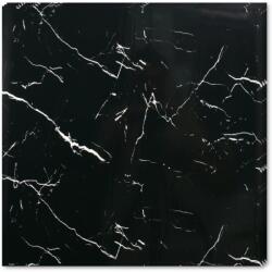 Tapetoo Home Decor 50 db öntapadó márványutánzat készlet, Vízálló, Modern kialakítás, Könnyen felszerelhető, Erős ragasztó, 2 mm vastag, 18 nm fedőfelület, 60 x 60 cm, Fekete/fehér (set-50xMarmura-250-27-60x60cm)