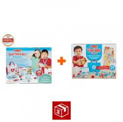 Melissa & Doug Set Avantajos: Melissa & Doug joc de doctor + joc de veterinar (AS_6074884_6074883)
