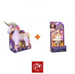 Academia Unicornilor Set avantajos: Academia Unicornilor pluș Wildstar cu sunete 38 cm + colier cu inel (AS_6072933_6072553)